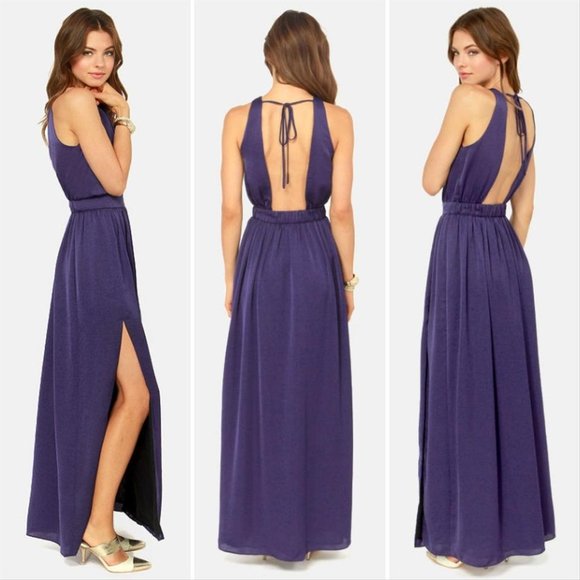 Blaque Label Dresses & Skirts - Blaque Label Fire Me Up Indigo Sexy Maxi Dress NWT